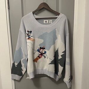 Disney Mickey Mouse Ski Adventure Sweater - Gray and Blue
